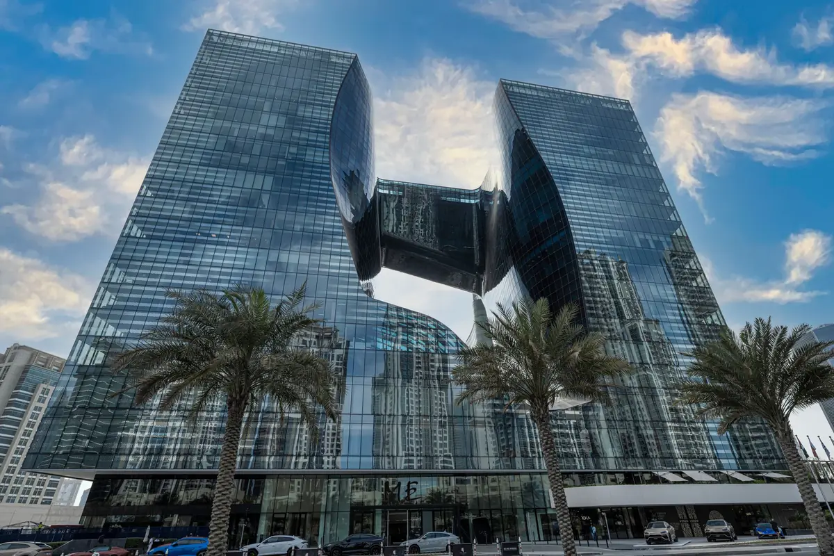 Residential and office towers around the lakes in Jumeirah Lake Towers