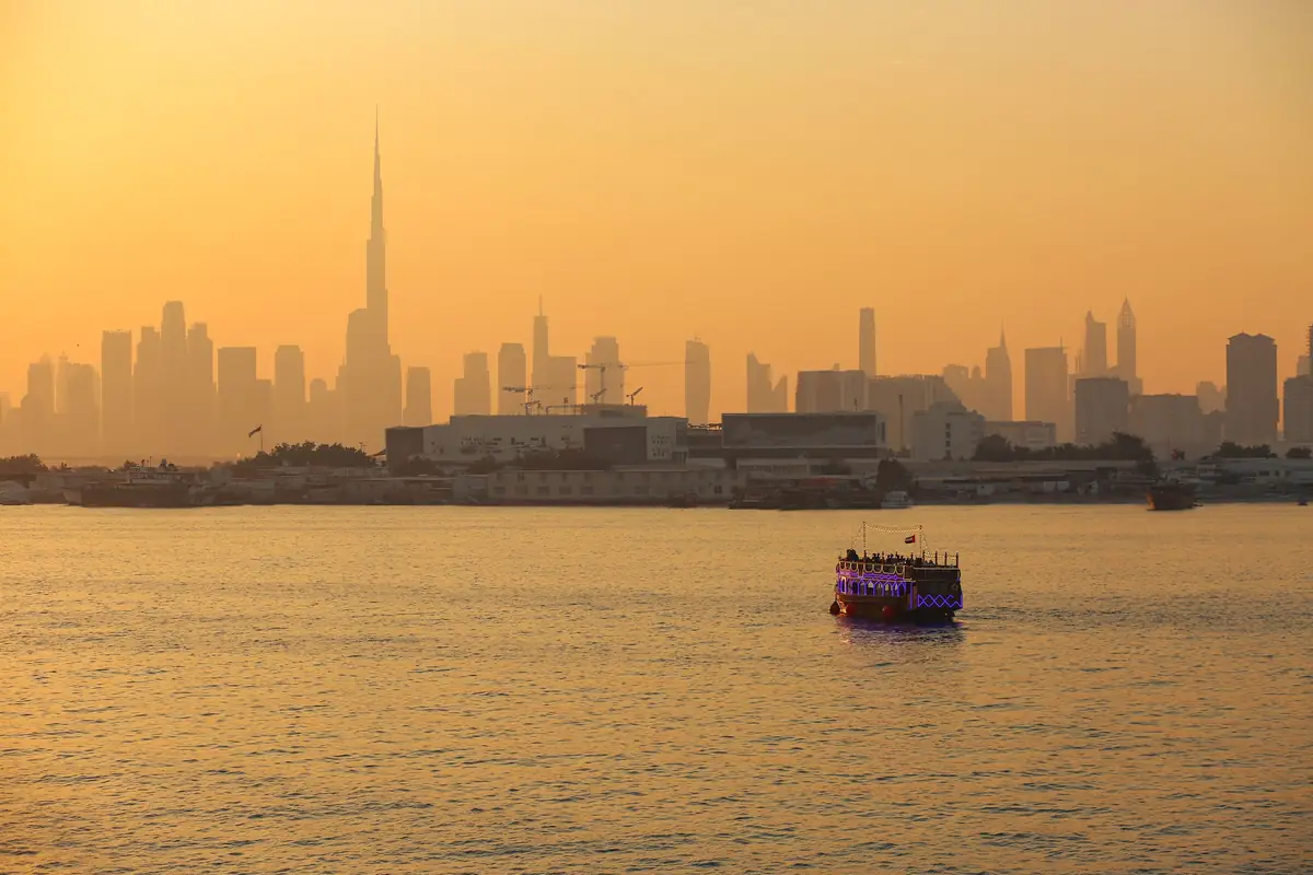 Waterfront residential towers along Dubai Marina