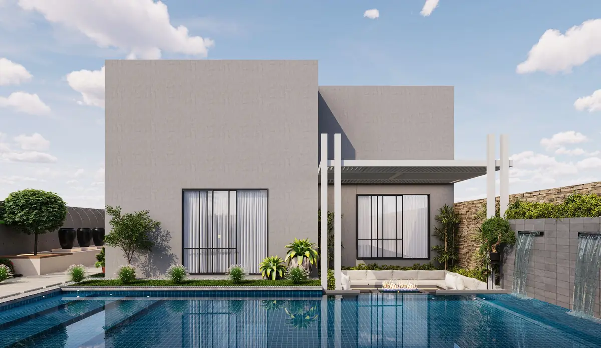 Older villa street in Al Barsha, Dubai