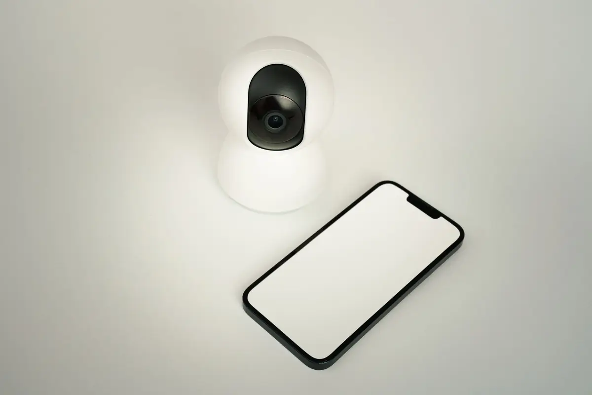 Smart home security system control panel in a Dubai apartment